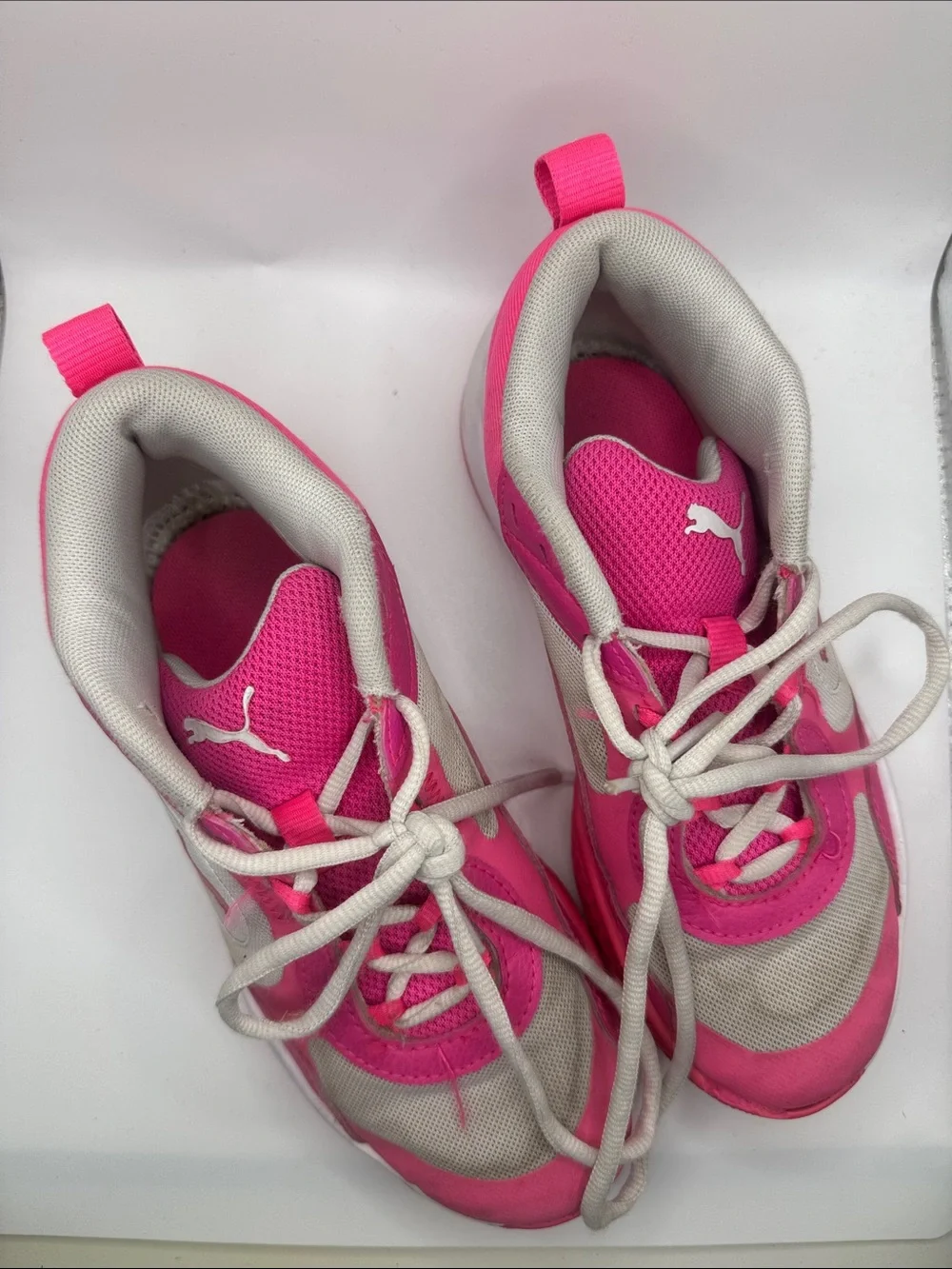 Puma Kids Pink and White Lightweight Sneakers